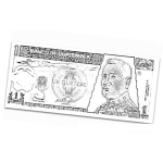 Dibujo para colorear Billete De 1 Quetzal De Guatemala Para Pintar Y Colorear Billetes Guatemaltecos