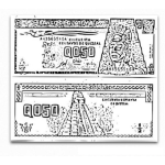 Dibujo para colorear Billete Extinto De 50 Centavos De Guatemala Con La Cara De Tecun Human Para Pintar Y Colorear Dibujo De Un Billete De 50len