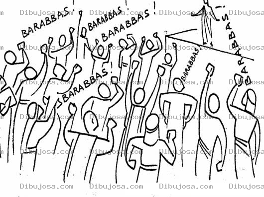 Dibujo para colorear Barabbas Barabbas Dibujo De La Liberacion De Barrabas Para Pintar Y Colorear