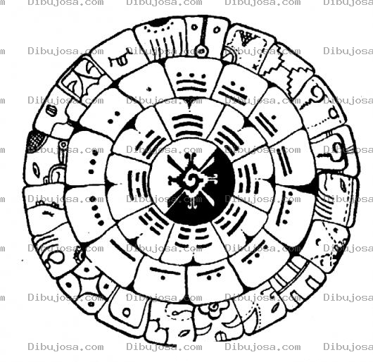 Dibujo para colorear 13baktun calendario maya Dibujo Maya De 13bactun Para Pintar Y Colorear Trecebaktun Thirteenbaktun Baktunthirteen Baktun13