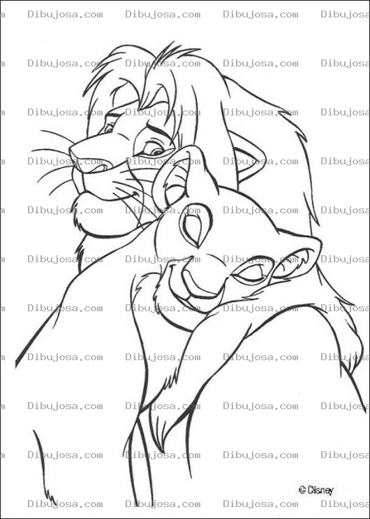 Dibujo para colorear Dibujo De Leona Y Leon Enamorados Para Pintar Y Colorear