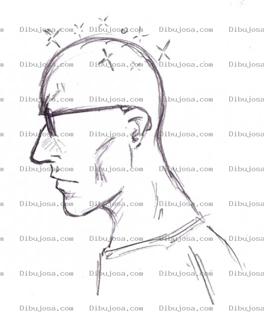 Dibujo para colorear Hombre Alusinando Dibujo De Hombre Con Estrellas En La Cabeza Para Pintar Y Colorear Golpeado De La Cabeza