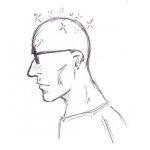 Dibujo para colorear Hombre Alusinando Dibujo De Hombre Con Estrellas En La Cabeza Para Pintar Y Colorear Golpeado De La Cabeza