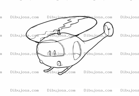 Dibujo para colorear Pintar Helicoptero
