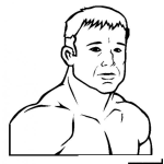 Dibujo para colorear Matt Hughes Peleado De Mma Para Pintar Y Colorear A Matthughes