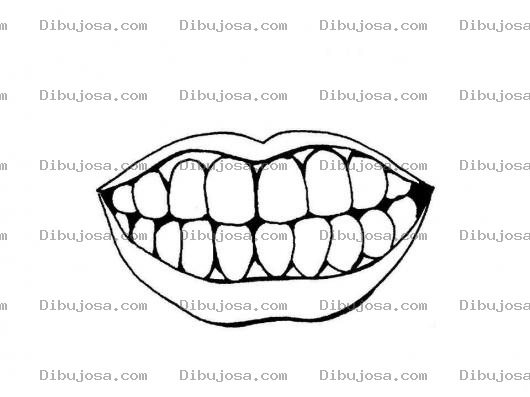 Dibujo para colorear Colorear Boca con Dientes