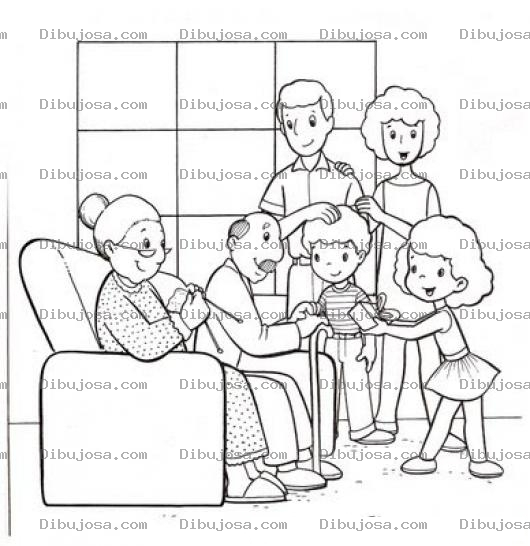 Dibujo para colorear Dia De Los Abuelitos Para Colorear Visita A Los Abuelos