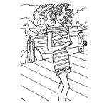 Dibujo para colorear Elmuelle Dibujo De Barbie En El Muelle Para Pintar Y Colorear