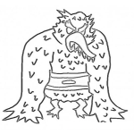 Dibujo para colorear Dibujo De Pajaro Monstruo Dibujo De Ave Monstruosa Para Pintar Y Colorear Ave Mutante