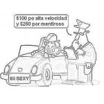 Dibujo para colorear Conductor Mentiroso Para Pintar Y Colorear Policia Poniendo Una Remision A Un Automovilista Mentiroso