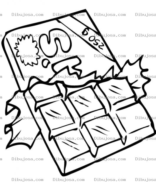 Dibujo para colorear Barra De Chocolate Para Pintar Y Colorear