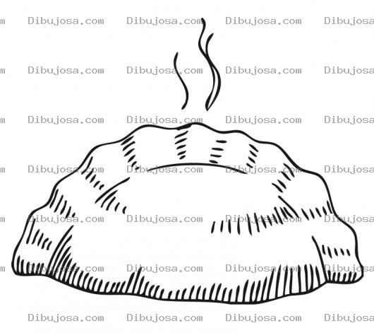 Dibujo para colorear Empanada De Pino Chilena Para Pintar Y Colorear