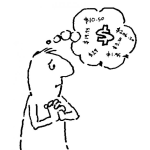 Dibujo para colorear Necesito Dinero Dibujo De Hombre Sin Dinero Pensando En Todas Las Deudas Que Tiene Que Pagar Para Pintar Y Colorear Deudor Angustiado Pensando En Dinero