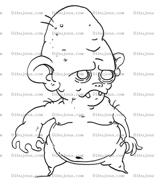 Dibujo para colorear Pequeno Y No Buen Mozo De Aventura Para Pintar Y Colorear