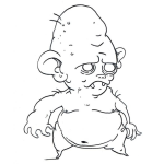 Dibujo para colorear Pequeno Y No Buen Mozo De Aventura Para Pintar Y Colorear