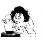 Dibujo para colorear Vieja Bruja Con Bola De Cristal Dibujo De Una Pitonisa Medium Vidente Para Pintar Y Colorear Mujer Adivina