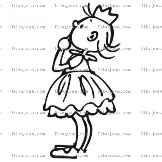 Dibujo para colorear Nenaprincesa Dibujo De Una Nena Princesa Para Pintar Y Colorear A Una Nena Princesita Princesanena
