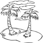 Dibujo para colorear Colorear Palmeras