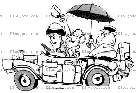 Dibujo para colorear Caricatura De Los 3 Chiflados Para Pintar Y Colorear El Carro De Los Treschiflados 3 Studges