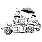 Dibujo para colorear Caricatura De Los 3 Chiflados Para Pintar Y Colorear El Carro De Los Treschiflados 3 Studges
