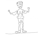 Dibujo para colorear Dibujo De Exfisiculturista Para Pintar Y Colorear Viejito Exfisicoculturista  Viejo Acabado Con Musculatura Flacida Y Musculos Aguados