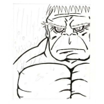 Dibujo para colorear Cara Y Pecho De Hulk Para Pintar Y Colorear