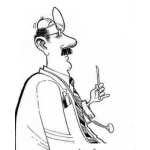 Dibujo para colorear Doctor Con Bisturi Para Pintar Y Colorear Medico Cirujano Con Estetoscopio Y Visturi Cir
