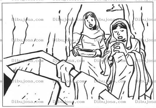 Dibujo para colorear Tumba De Jesus Resucitado Para Pintar Y Colorear El Sepulcro De Cristojesus