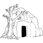 Dibujo para colorear Dibujo De Una Cueva Para Pintar Y Colorear
