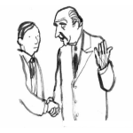 Dibujo para colorear Empleado Dando La Mano A Su Jefe Para Pintar Y Colorear Empleado Y Empleador
