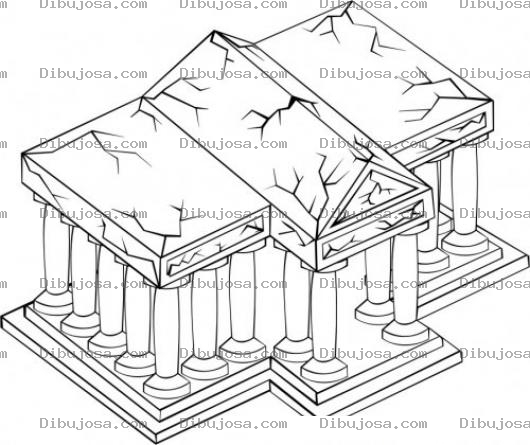 Dibujo para colorear Templo Minerva De Chiquimula Para Colorear