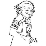 Dibujo para colorear Elpandoramirez Dibujo De Guillermo El Pando Ramirez Legendario Jugador Del Futbol De Guatemala Para Pintar Y Colorear Al Pando De Guatemala