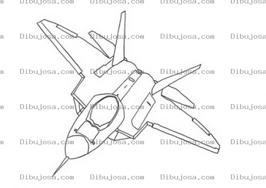 Dibujo para colorear Avion Del Ejercito De Los Estados Unidos Para Pintar Y Colorear Jet De Las Fuerzas Armadas De USA