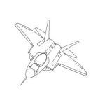 Dibujo para colorear Avion Del Ejercito De Los Estados Unidos Para Pintar Y Colorear Jet De Las Fuerzas Armadas De USA