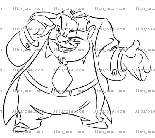 Dibujo para colorear Dibujo De Testaferro Mafioso Para Pintar Y Colorear