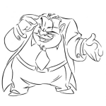 Dibujo para colorear Dibujo De Testaferro Mafioso Para Pintar Y Colorear