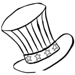 Dibujo para colorear Colorear Sobrero del Tio Sam