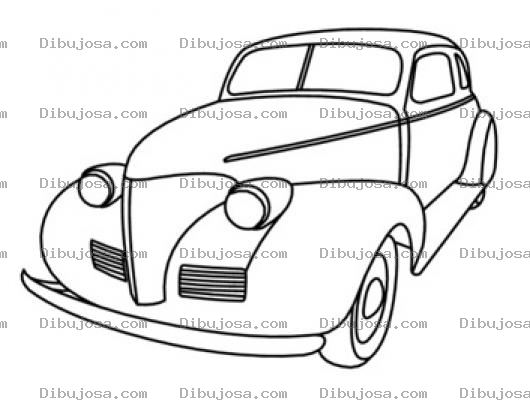 Dibujo para colorear Carro Cubano Dibujo De Un Carro Clasico Antiguo Para Pintar Y Colorear Coche Clasico Y Elegante De Coleccion