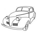 Dibujo para colorear Carro Cubano Dibujo De Un Carro Clasico Antiguo Para Pintar Y Colorear Coche Clasico Y Elegante De Coleccion