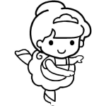 Dibujo para colorear Colorear Nena Valetista
