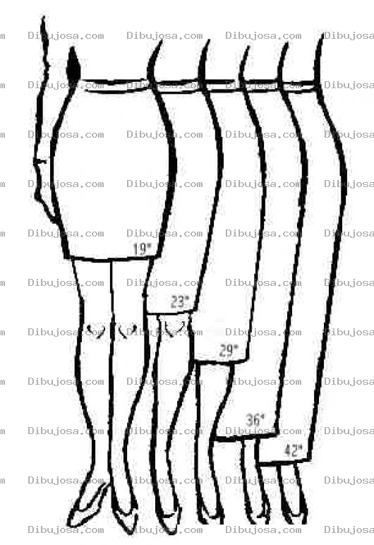 Dibujo para colorear Tamanos De Faldas Para Pintar Y Colorear Falda De 19pulgadas De 23pulgadas De 29pulgadas De 36 Pulgadas Y De 42pulgadas