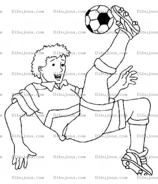Dibujo para colorear Colorear Patada Chilena de Futbol