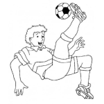 Dibujo para colorear Colorear Patada Chilena de Futbol