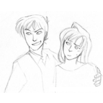 Dibujo para colorear Novio Malo Y Novia Inocente Para Pintar Y Colorear