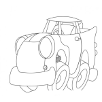 Dibujo para colorear Caricatura De Carro Para Pintar Y Colorear