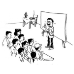 Dibujo para colorear Profesor Nervioso Para Pintar Y Colorear
