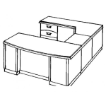 Dibujo para colorear Escritorio Ejecutivo En Forma De U Para Pintar Y Colorear