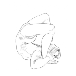 Dibujo para colorear Dibujo De Una Contorsionista Desgonzada Para Pintar Y Colorear