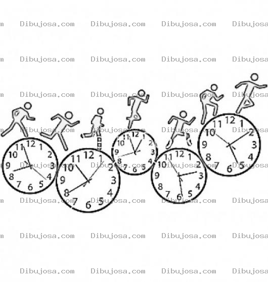 Dibujo para colorear Corriendo Contra El Tiempo Para Colorear