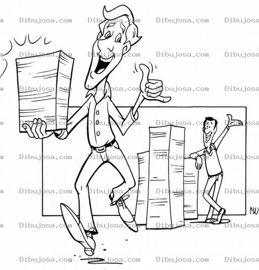 Dibujo para colorear Dia De Pago Dibujo De Jefe Pagando Planillas En Efectivo A Sus Empleados Para Pintar Y Colorear Quincena Feliz